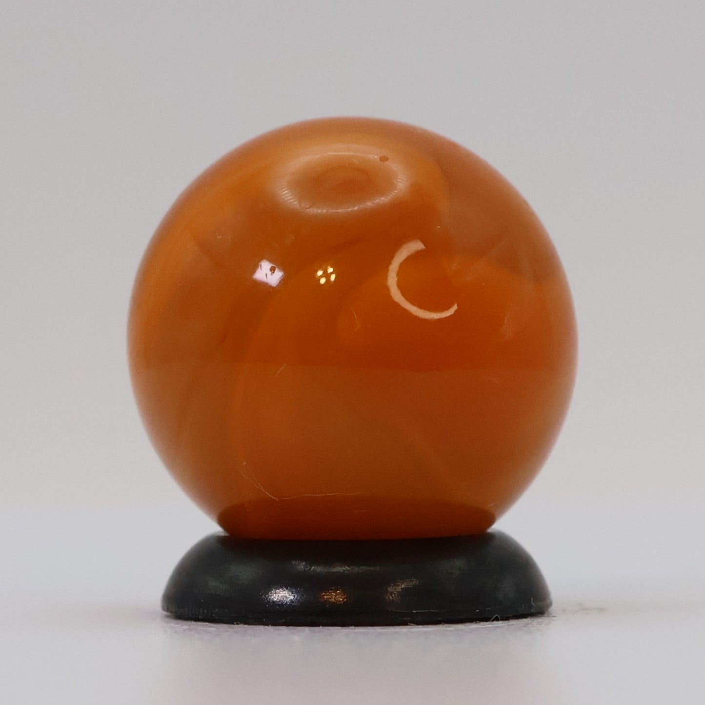 5/8" Swirl Marble Translucent Orange on Orange UV M-