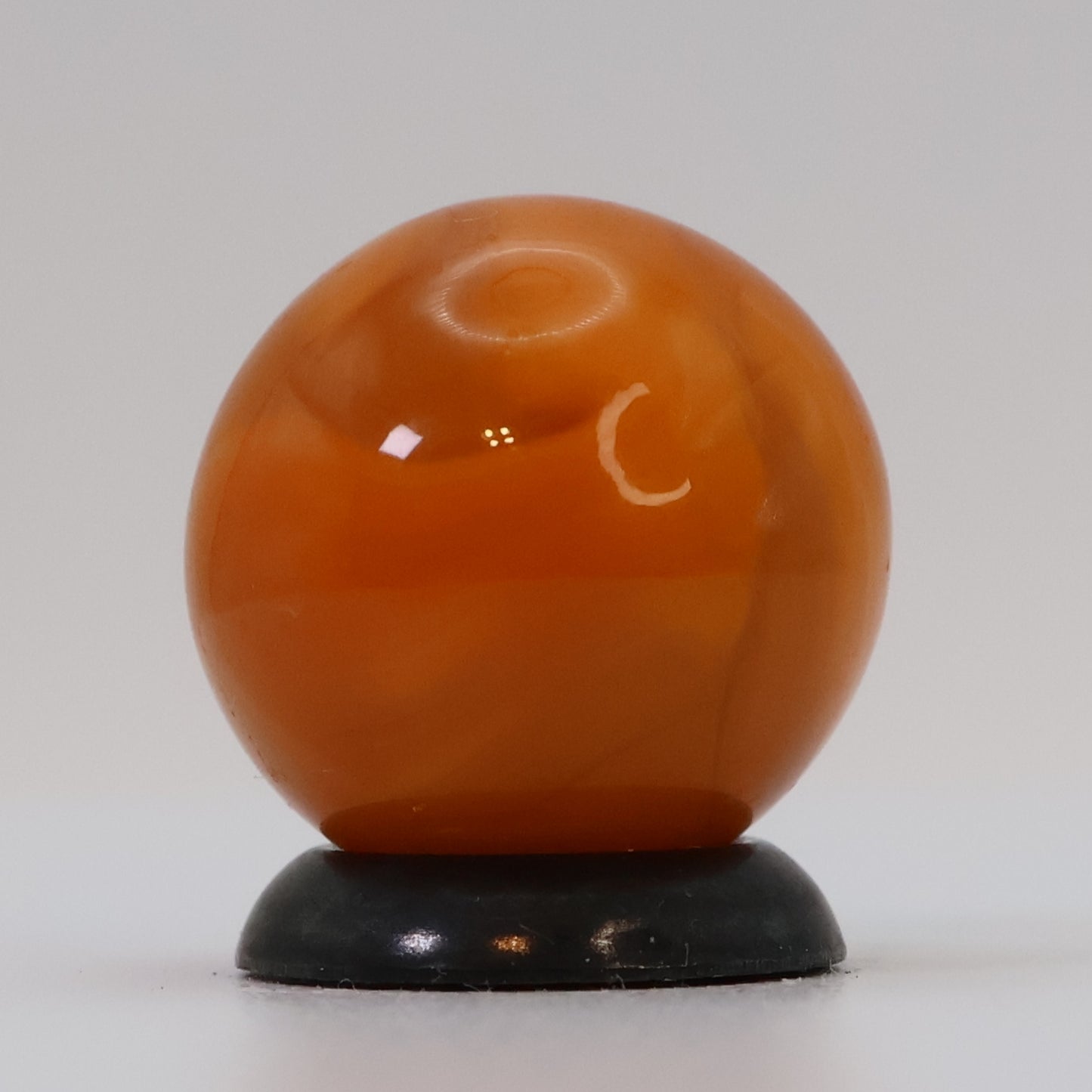 5/8" Swirl Marble Translucent Orange on Orange UV M-