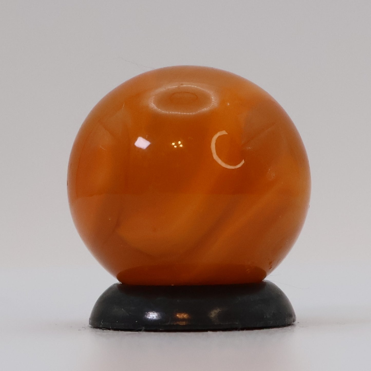 5/8" Swirl Marble Translucent Orange on Orange UV M-