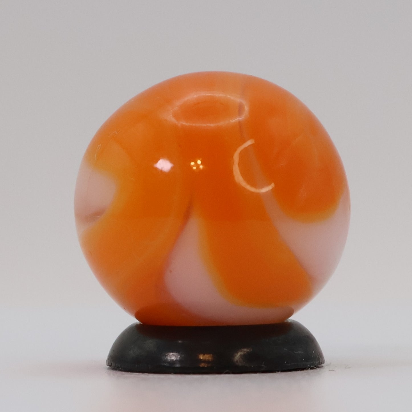 5/8" Swirl Marble Orange & White UV MINT