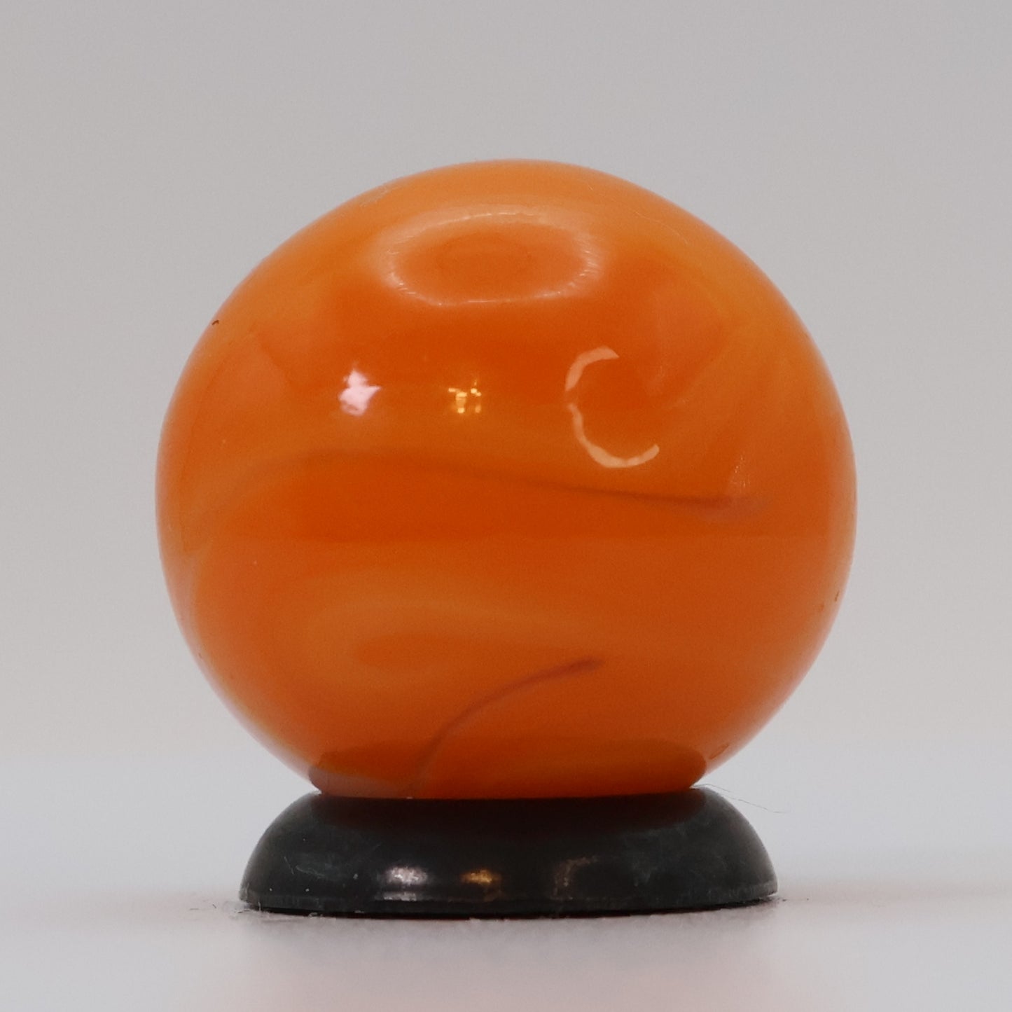 5/8" Swirl Marble Orange & White UV MINT