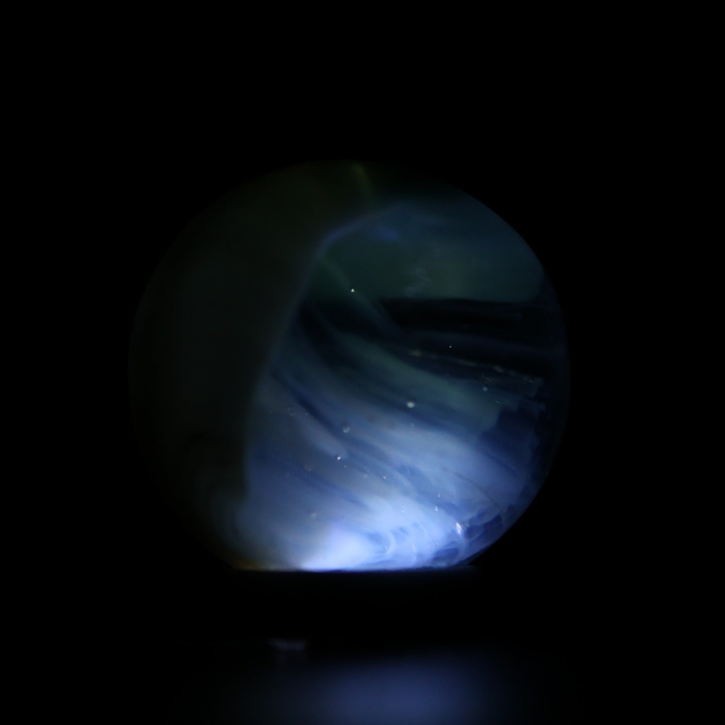 11/16" Vitro Agate Translucent Light Aquamarine Marble UV M-