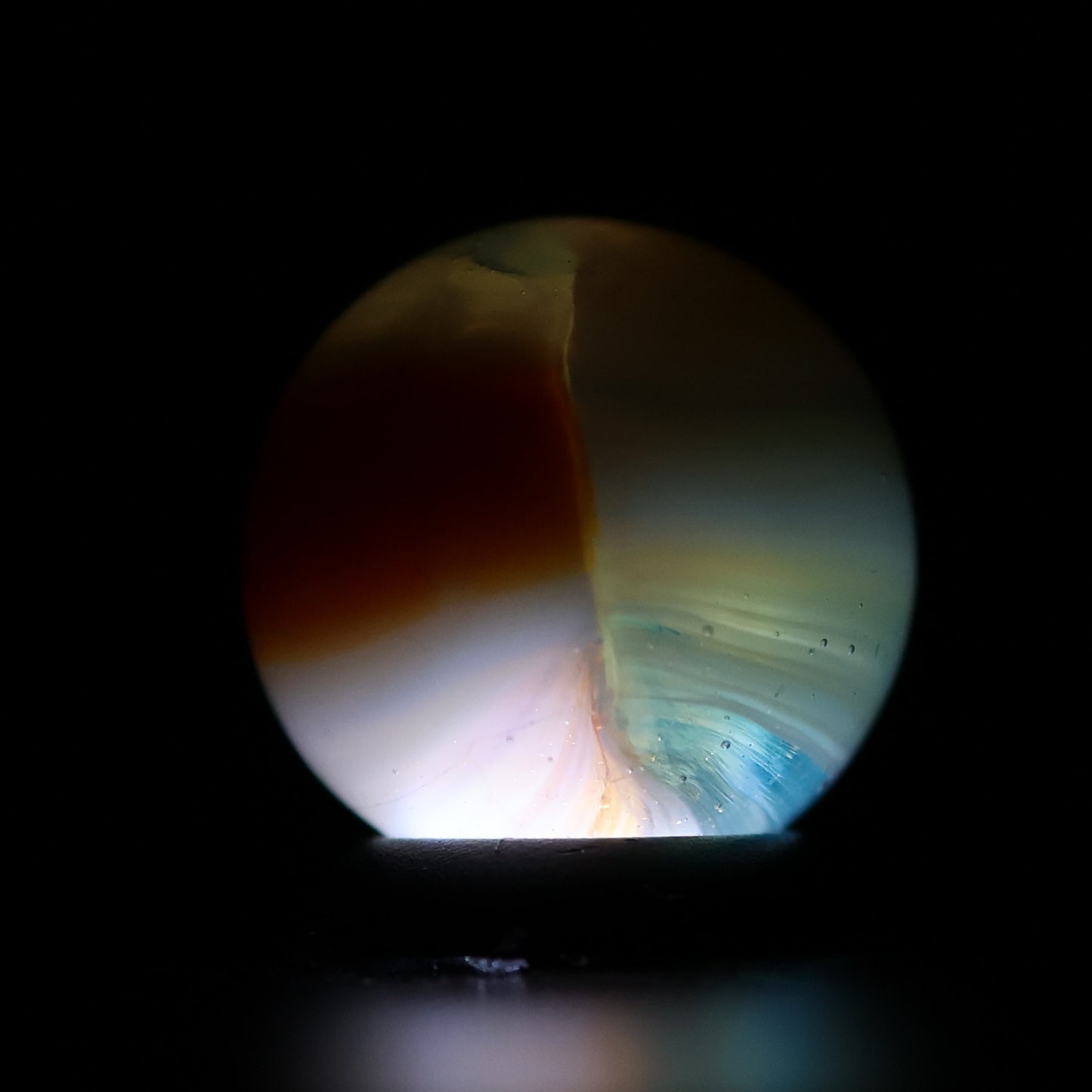 5/8" Vintage Vitro Agate Blended Aquamarine Marble UV M-