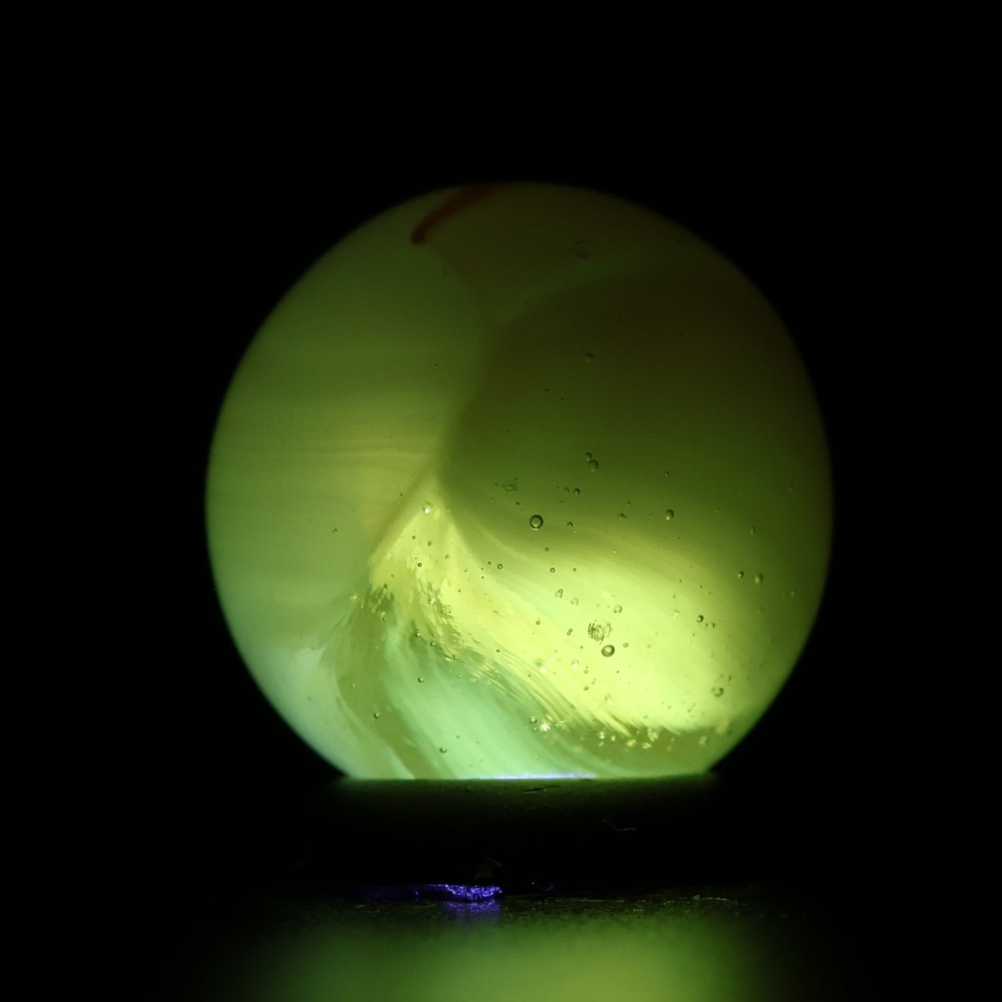 5/8" Akro Agate Translucent Patch Marble Yellow UV MINT