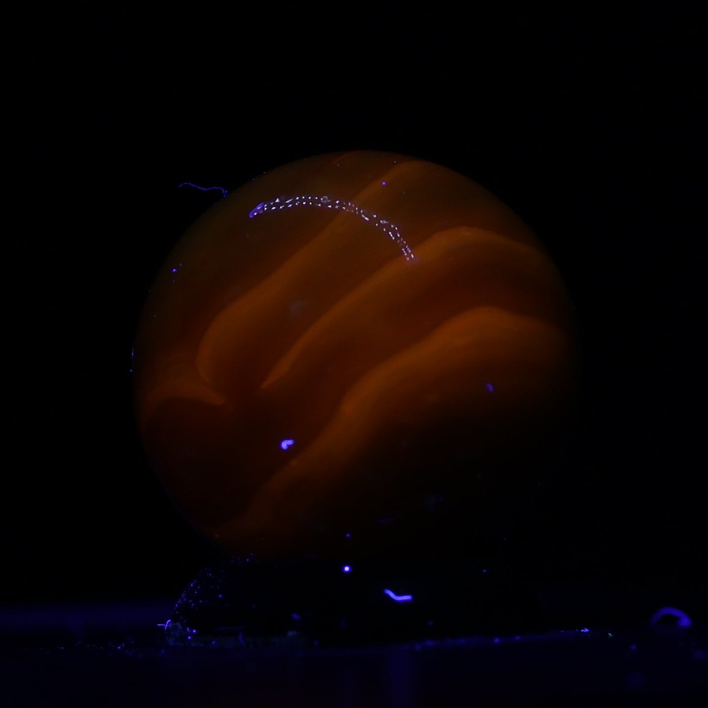 11/16" Yellow & Orange Swirl Marble - Nectarine UV NM+
