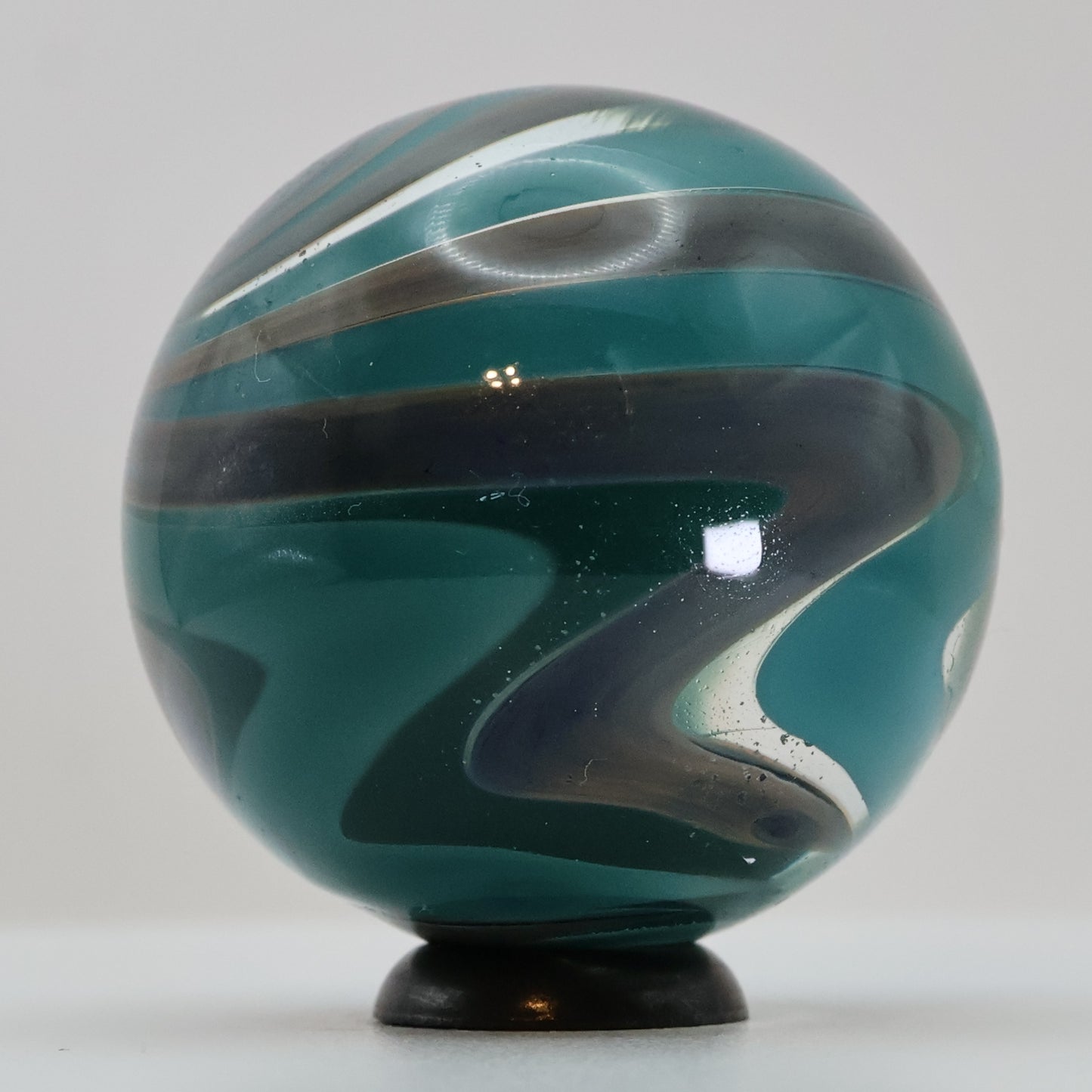 1 3/16" Contemporary Handmade Borosilicate Swirl Marble (Pyrex) NM+