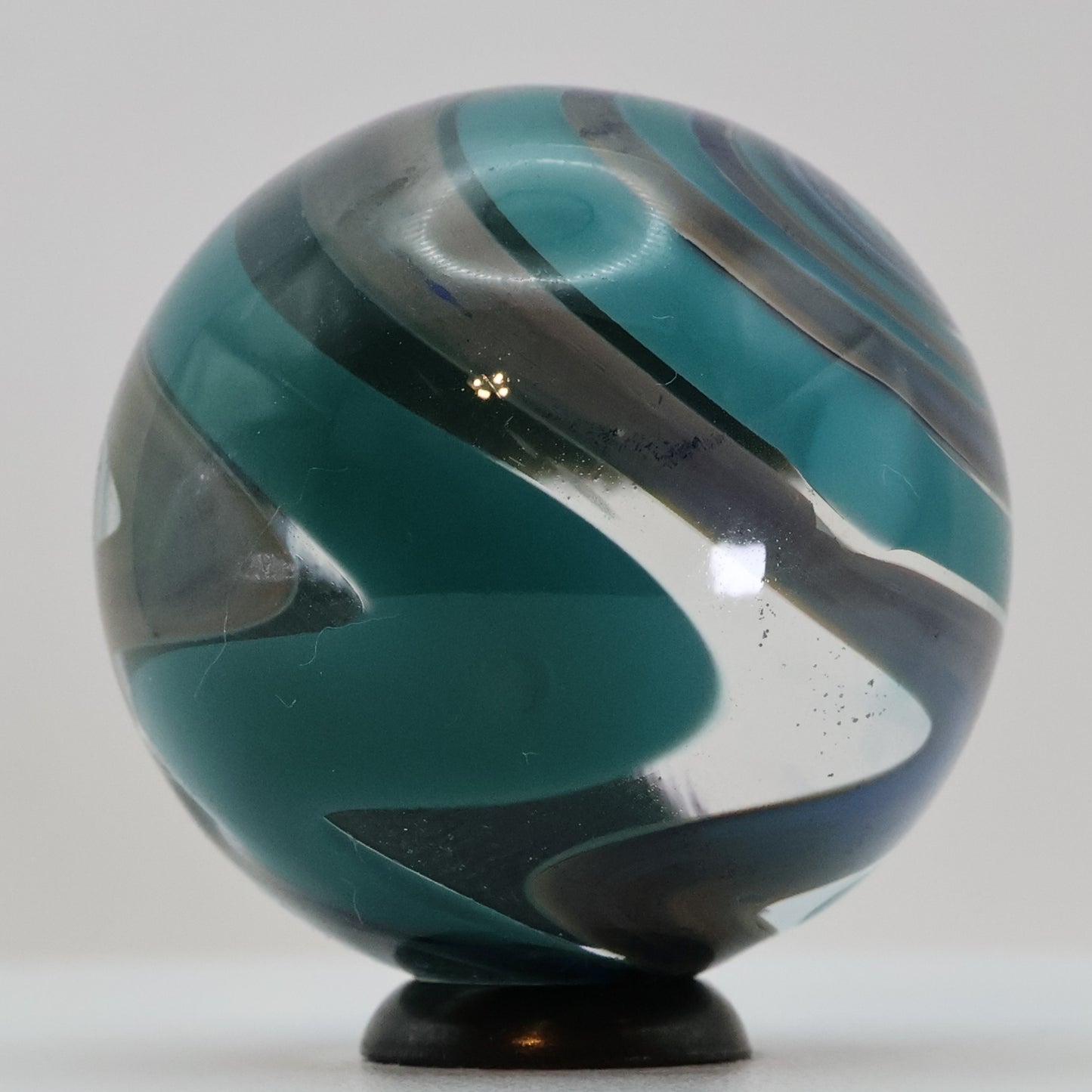 1 3/16" Contemporary Handmade Borosilicate Swirl Marble (Pyrex) NM+