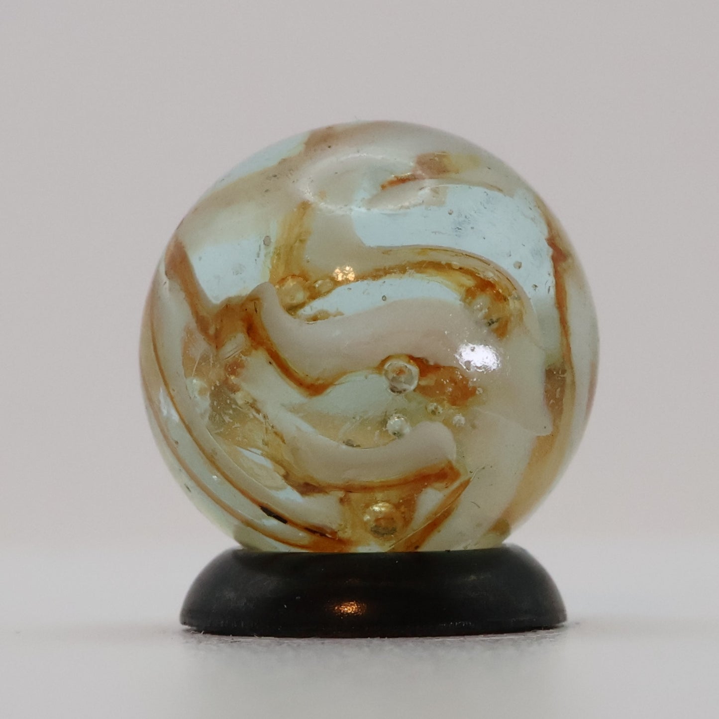 5/8" Veiligglas Orange Marble Wire Pull Great Backlit NM