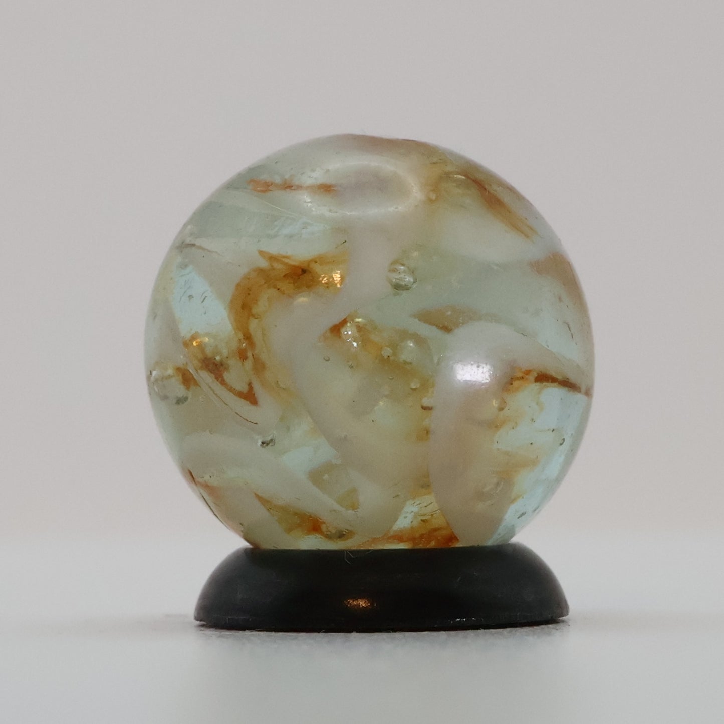 5/8" Veiligglas Orange Marble Wire Pull Great Backlit NM