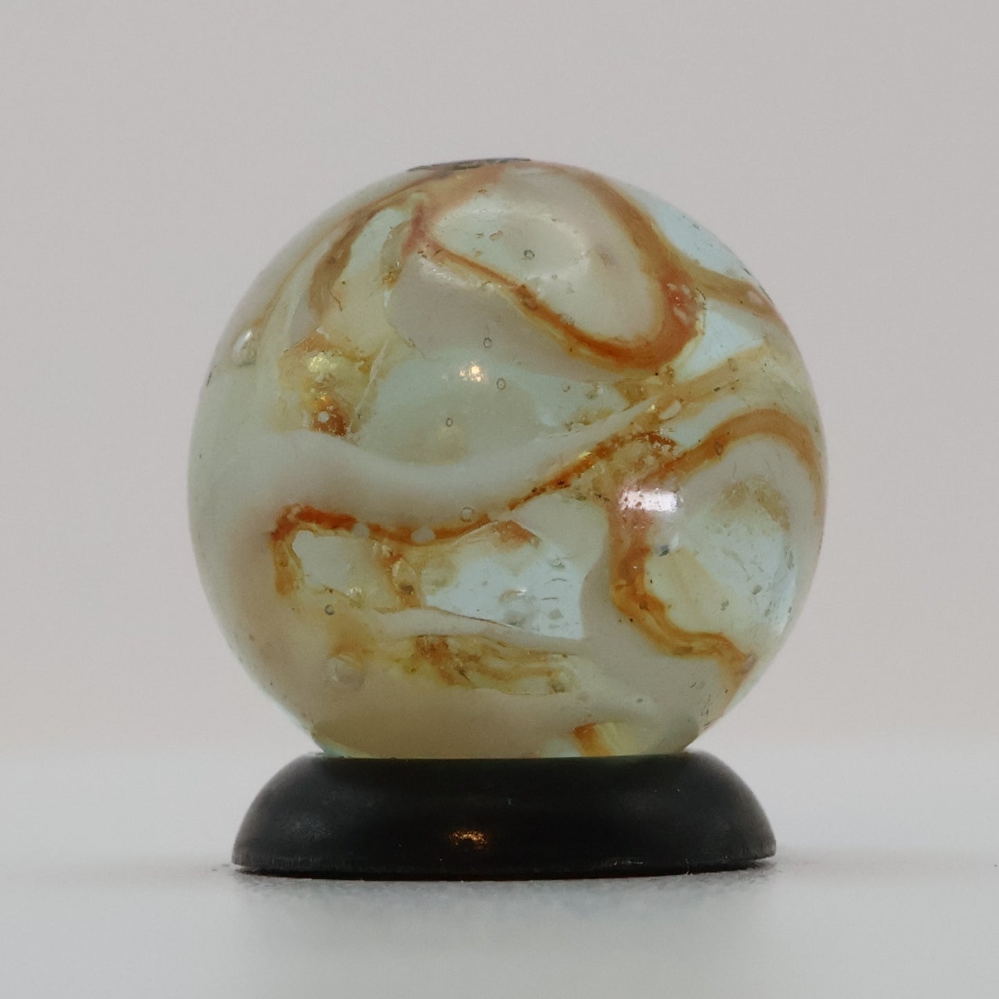 5/8" Veiligglas Orange Marble Wire Pull Great Backlit NM