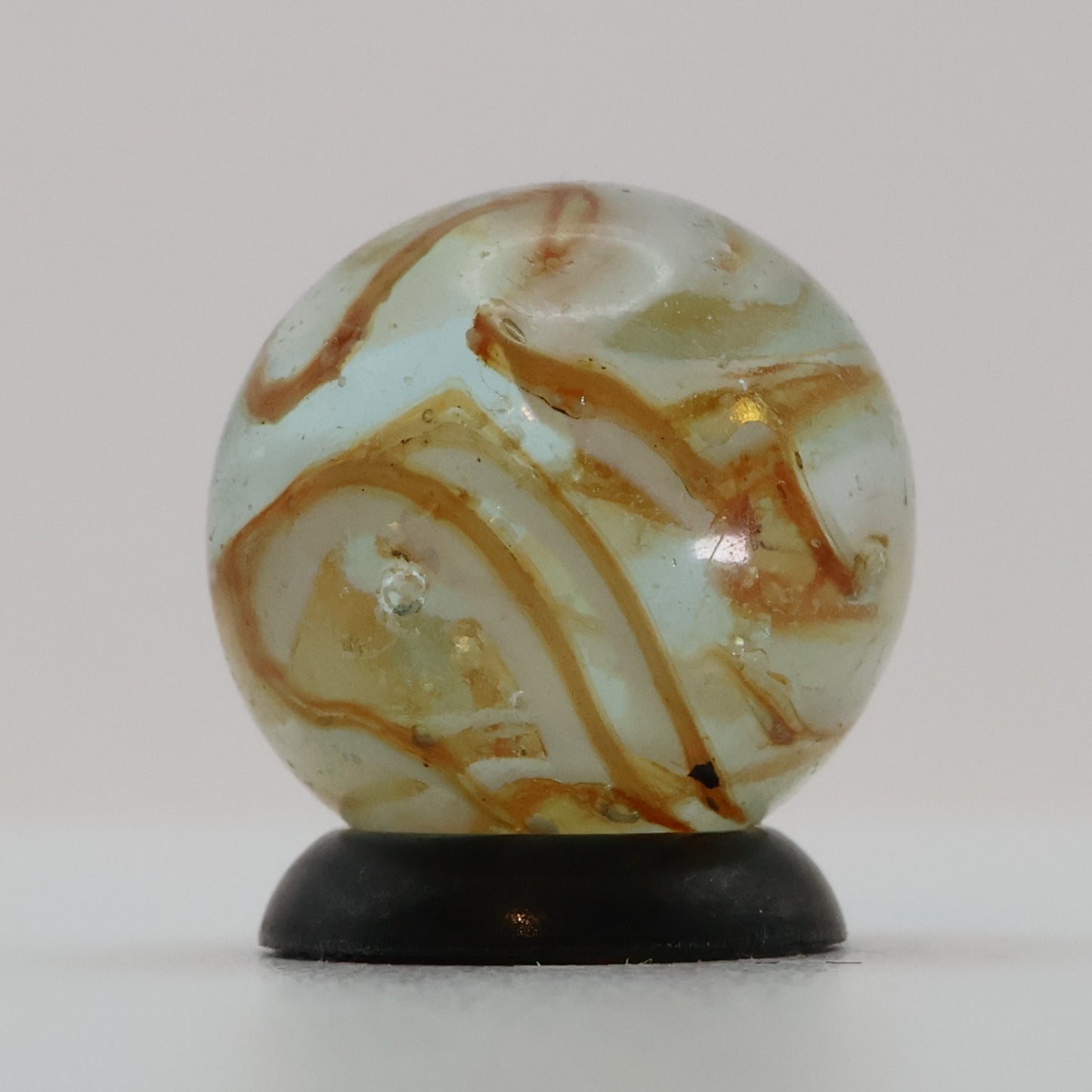 5/8" Veiligglas Orange Marble Wire Pull Great Backlit NM