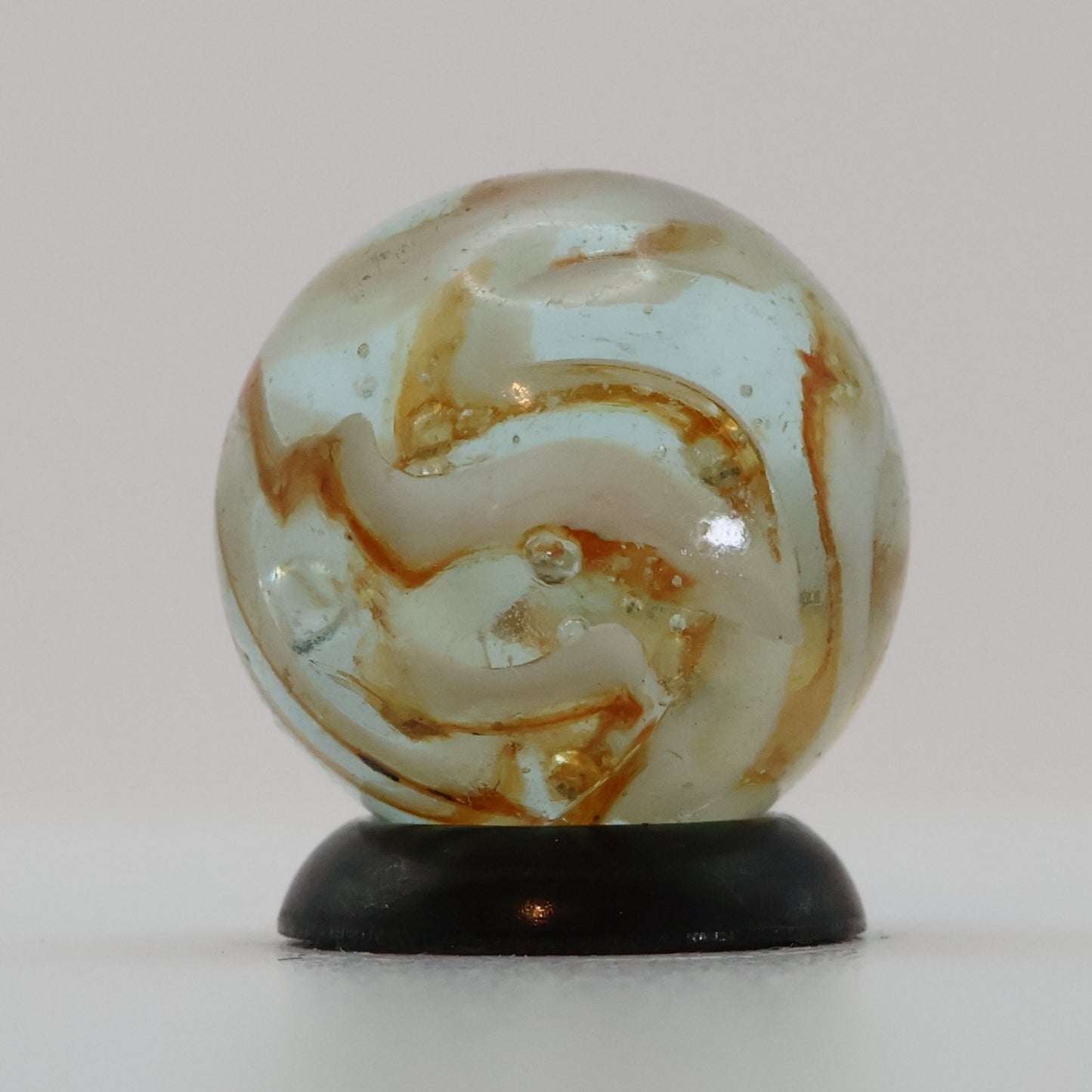 5/8" Veiligglas Orange Marble Wire Pull Great Backlit NM