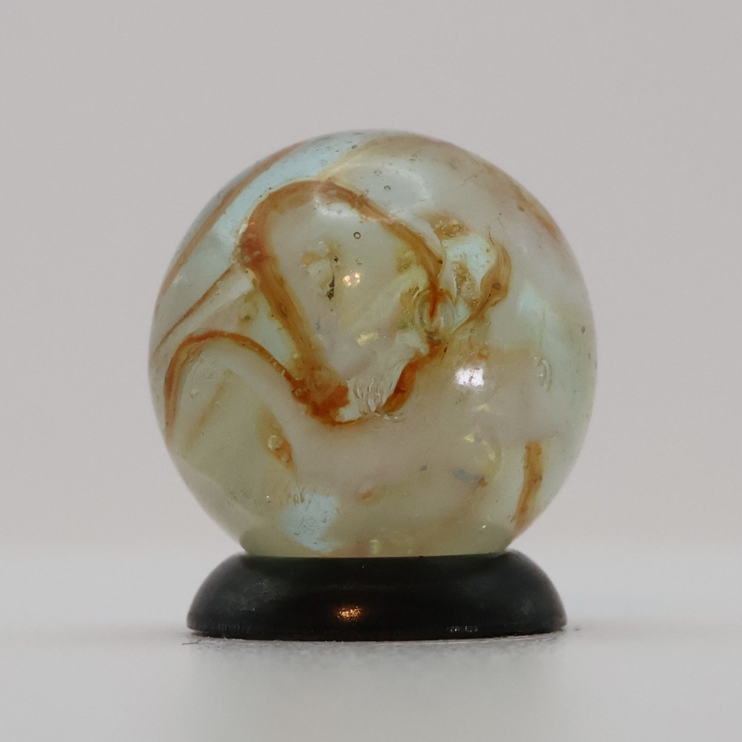 5/8" Veiligglas Orange Marble Wire Pull Great Backlit NM