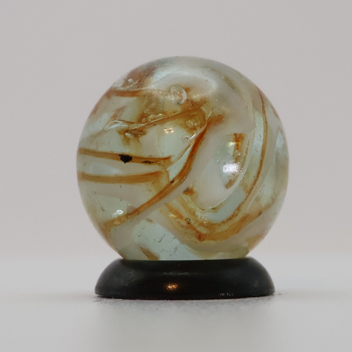 5/8" Veiligglas Orange Marble Wire Pull Great Backlit NM