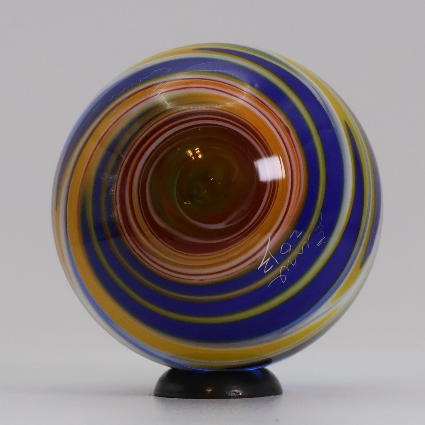 1 5/16" (33mm) Contemporary Handmade Marble Signed 2013 MINT