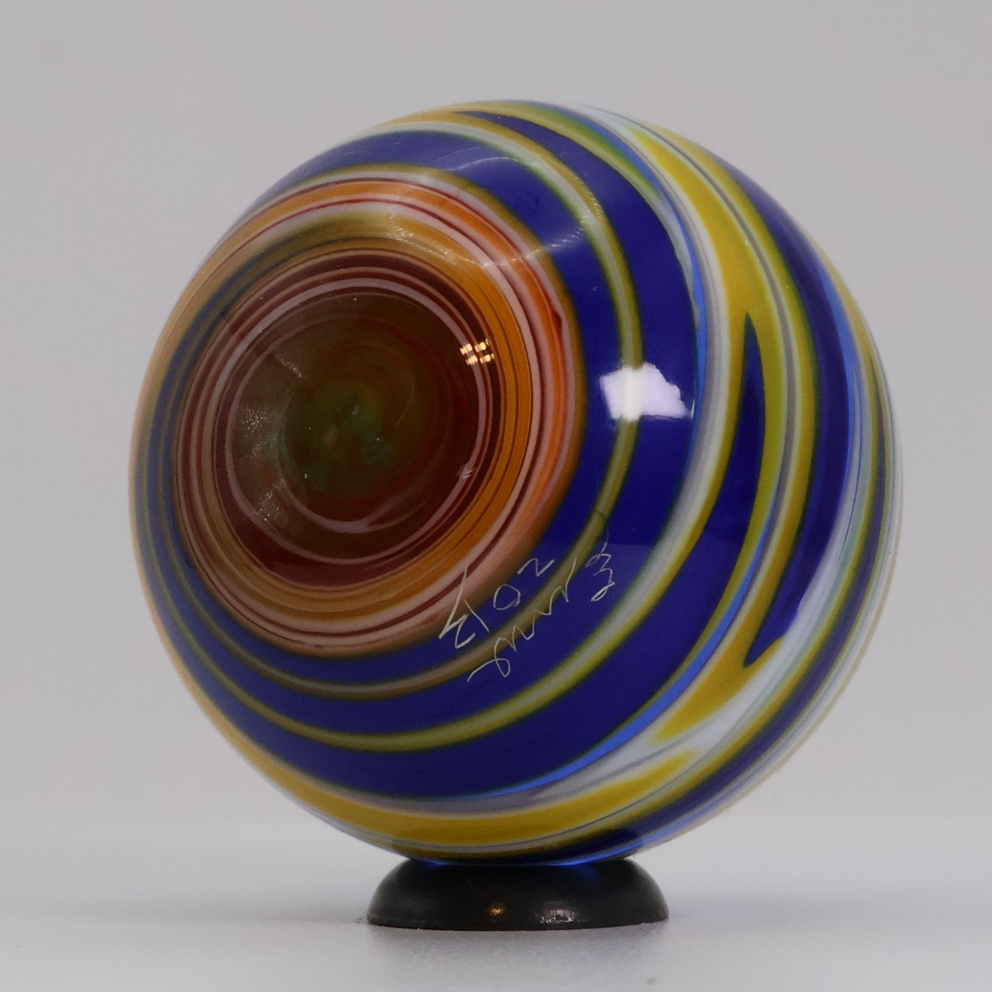 1 5/16" (33mm) Contemporary Handmade Marble Signed 2013 MINT