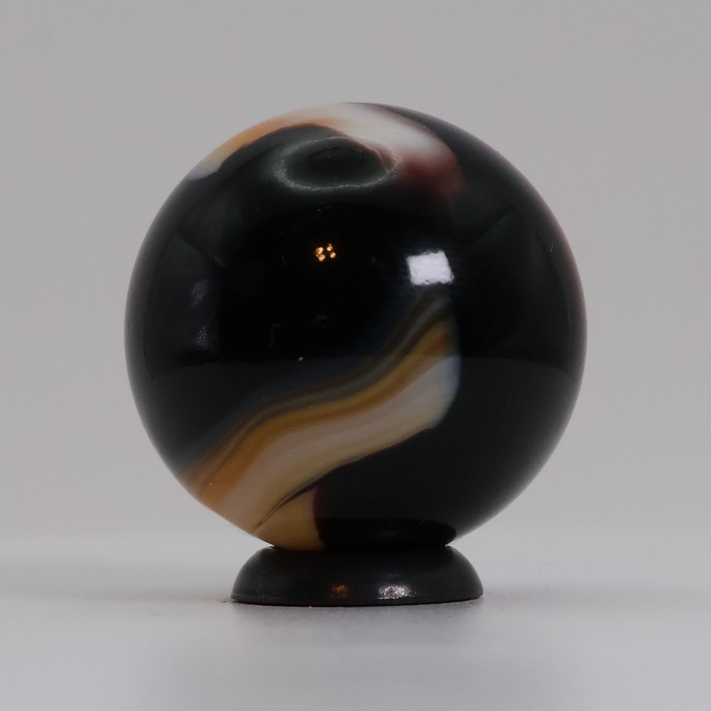 7/8" Peltier Glass Co. NOVA ONE DAY RUN Marble gorgeous color slight UV M-