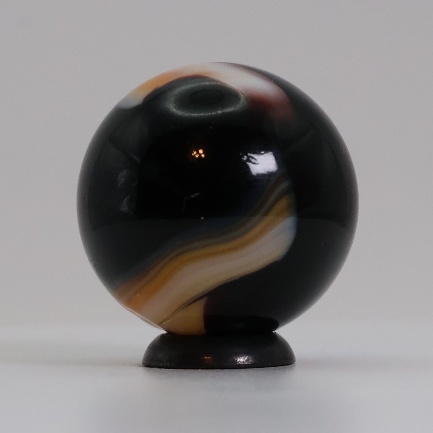 7/8" Peltier Glass Co. NOVA ONE DAY RUN Marble gorgeous color slight UV M-