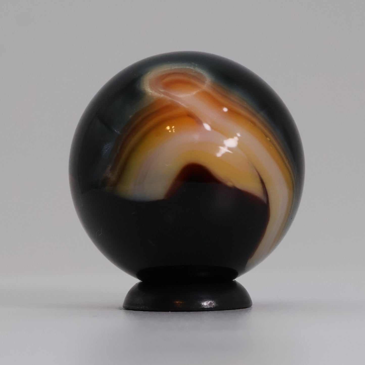 7/8" Peltier Glass Co. NOVA ONE DAY RUN Marble gorgeous color slight UV M-