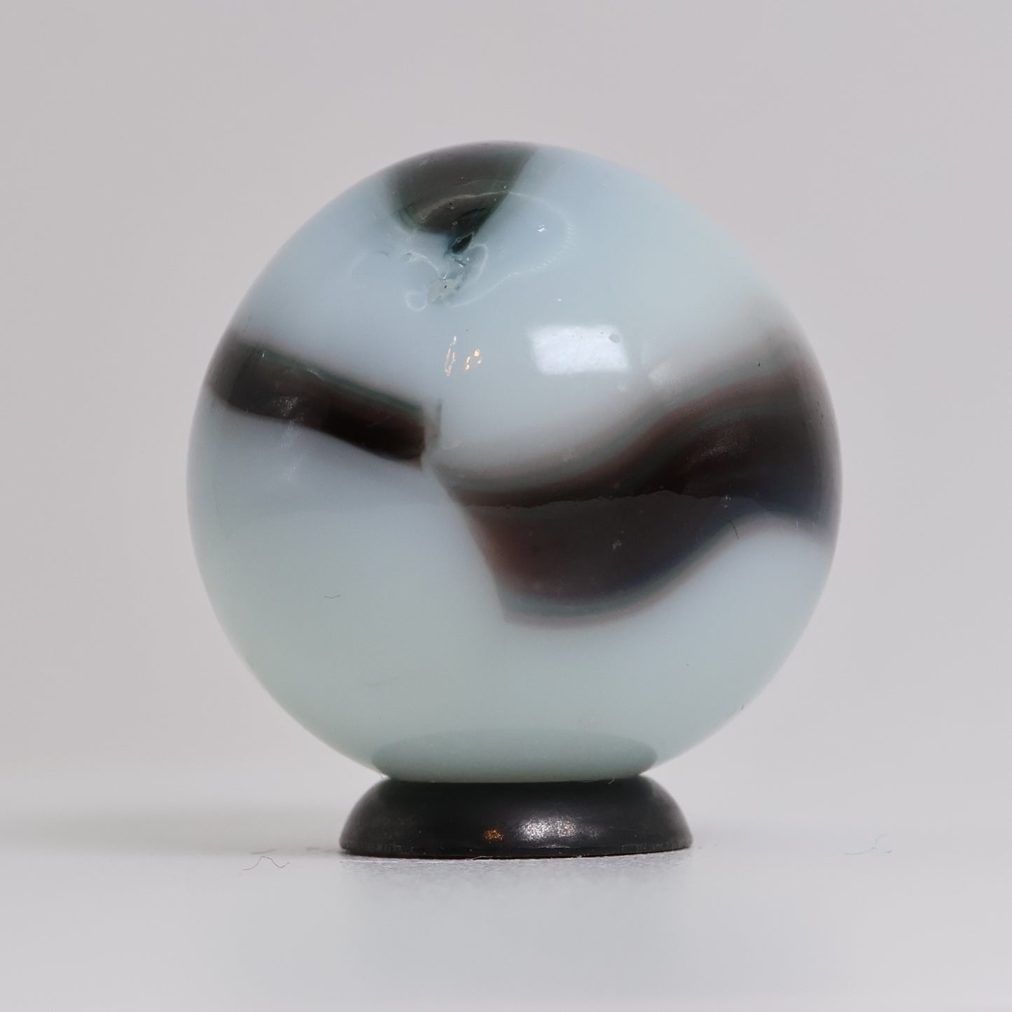7/8" Gorgeous Marble King Shooter Marble Purple & Green but looks black URANIUM NM
