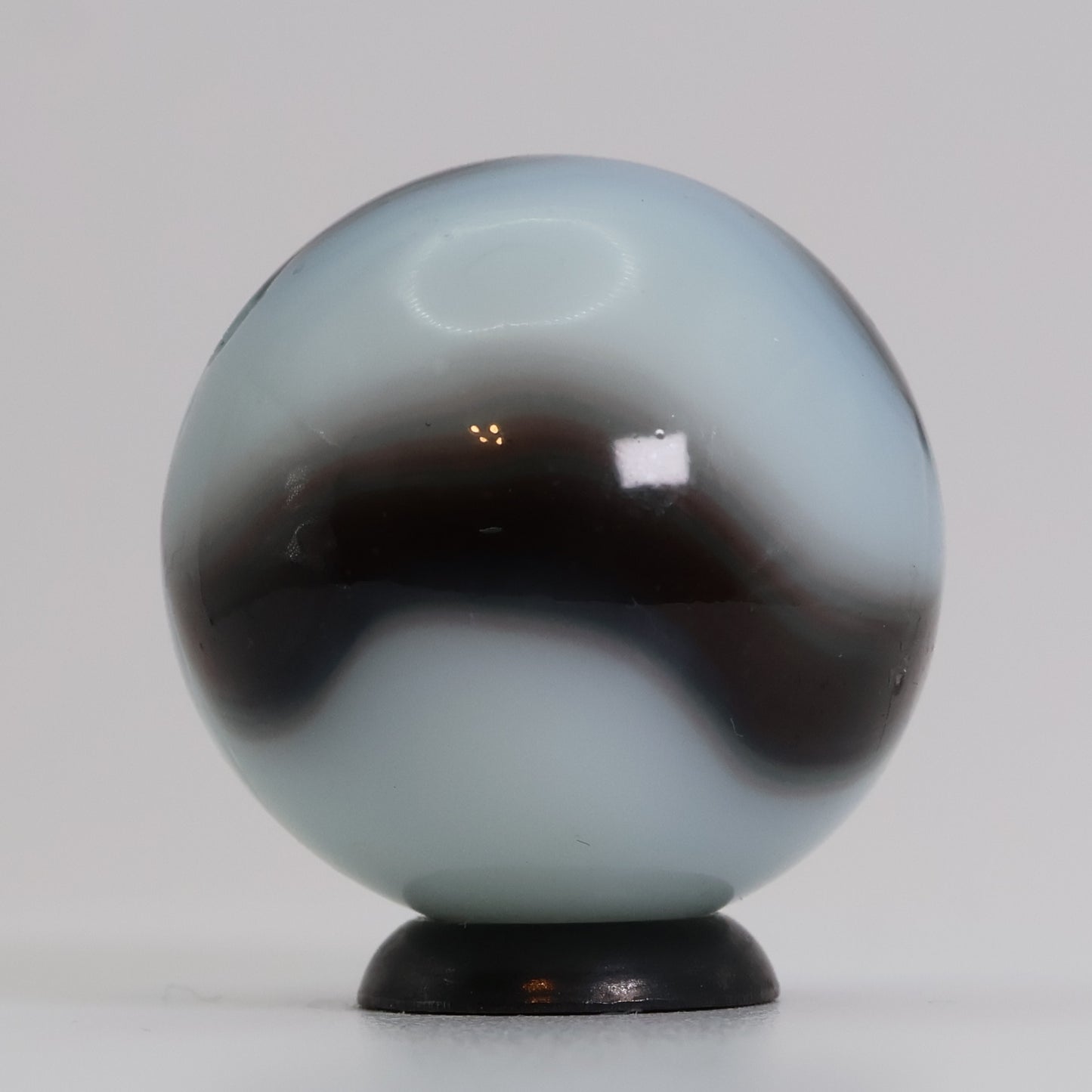 7/8" Gorgeous Marble King Shooter Marble Purple & Green but looks black URANIUM NM