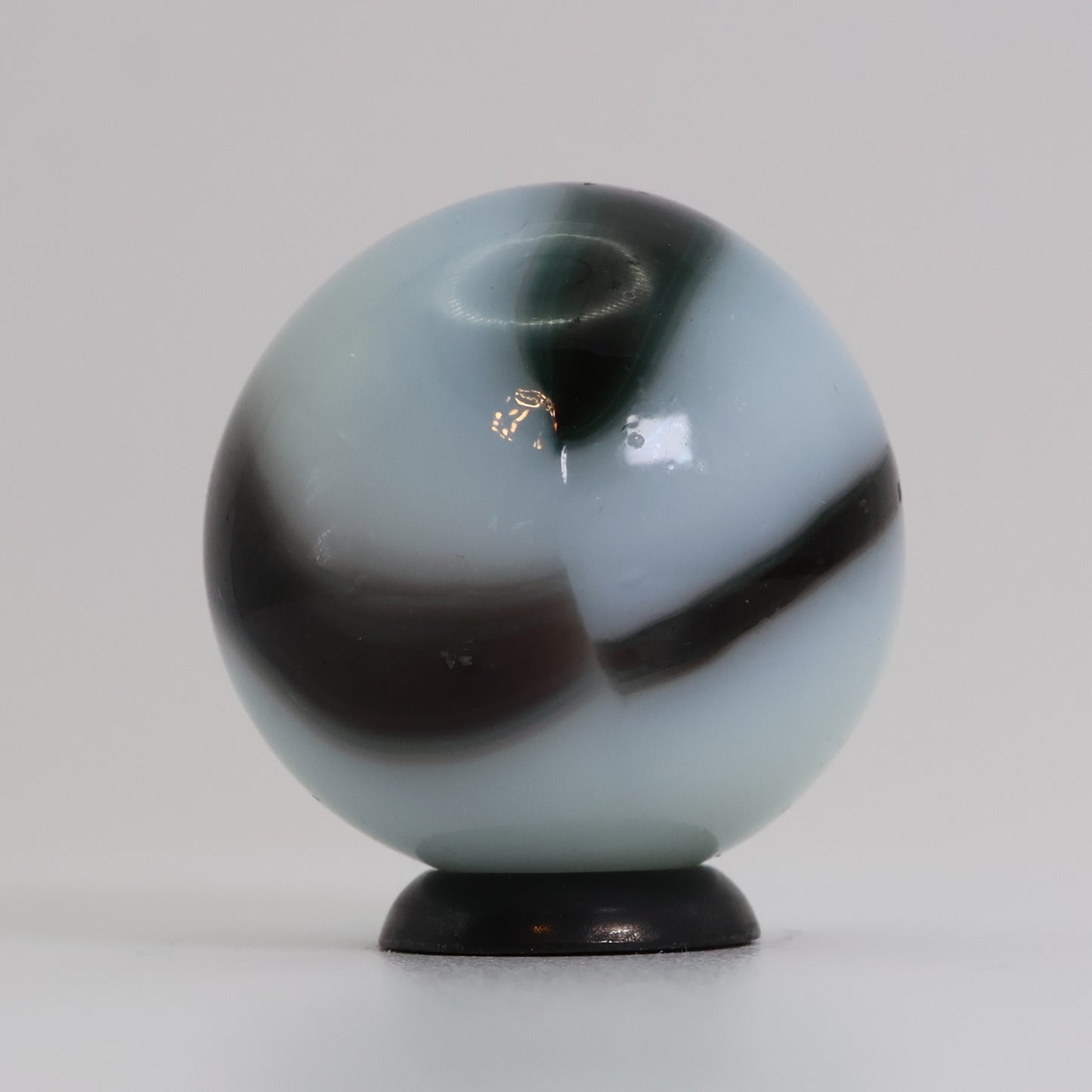 7/8" Gorgeous Marble King Shooter Marble Purple & Green but looks black URANIUM NM