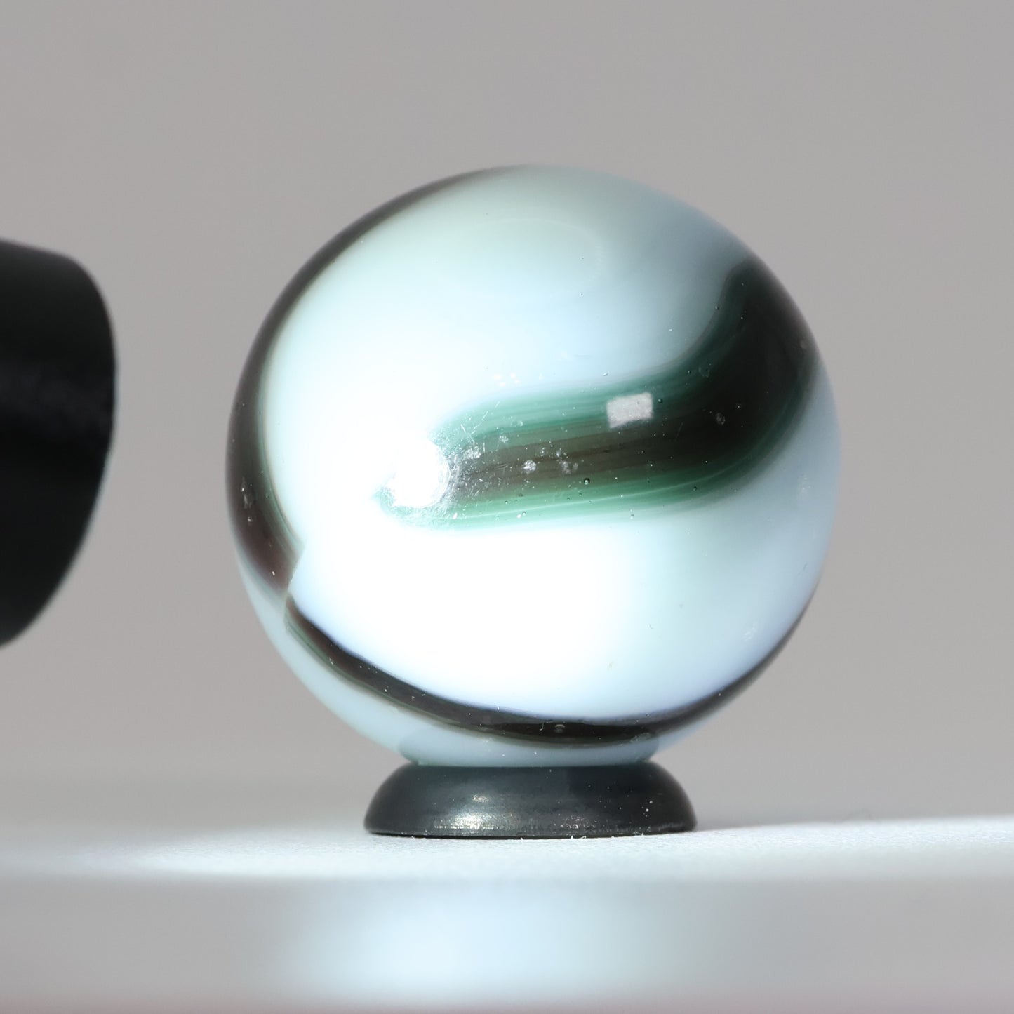 7/8" Gorgeous Marble King Shooter Marble Purple & Green but looks black URANIUM NM