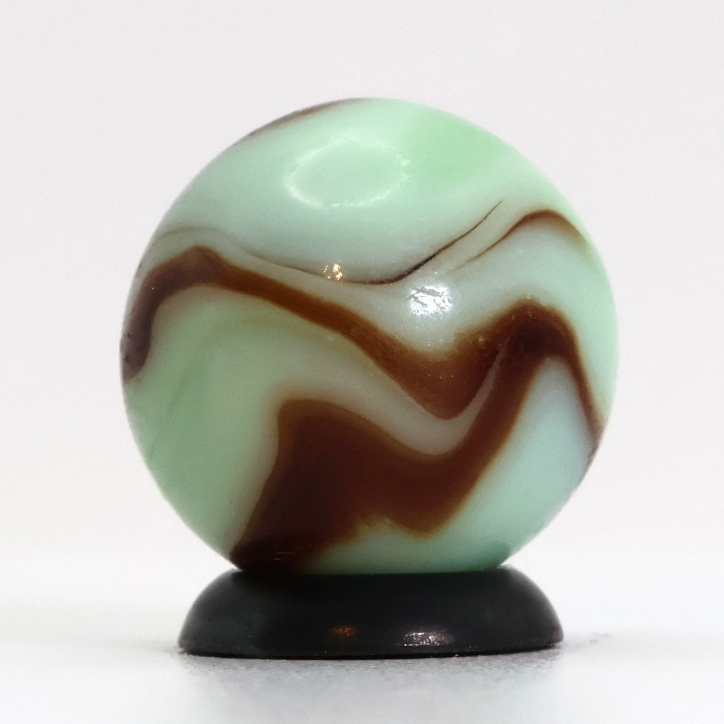 11/16" Uranium Swirl Marble "mint choc chip" NM