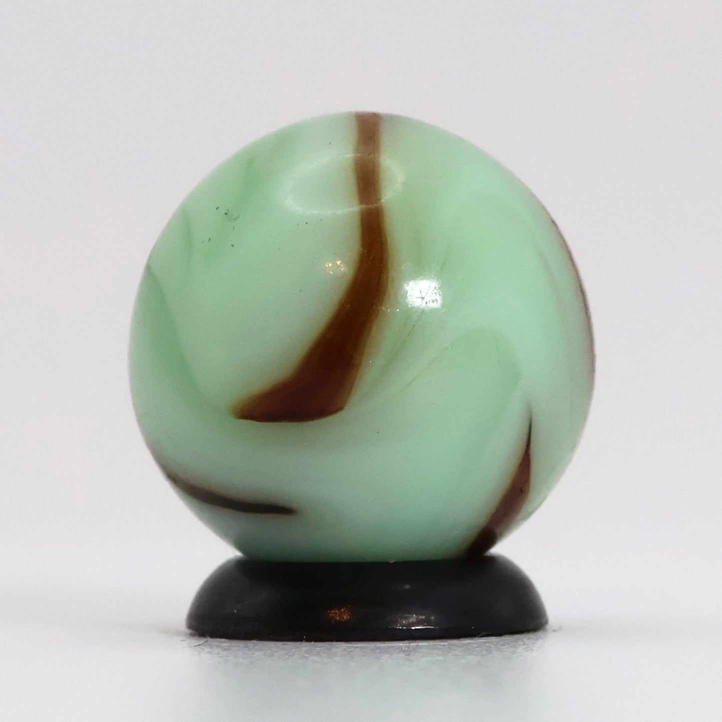 11/16" Uranium Swirl Marble "mint choc chip" NM