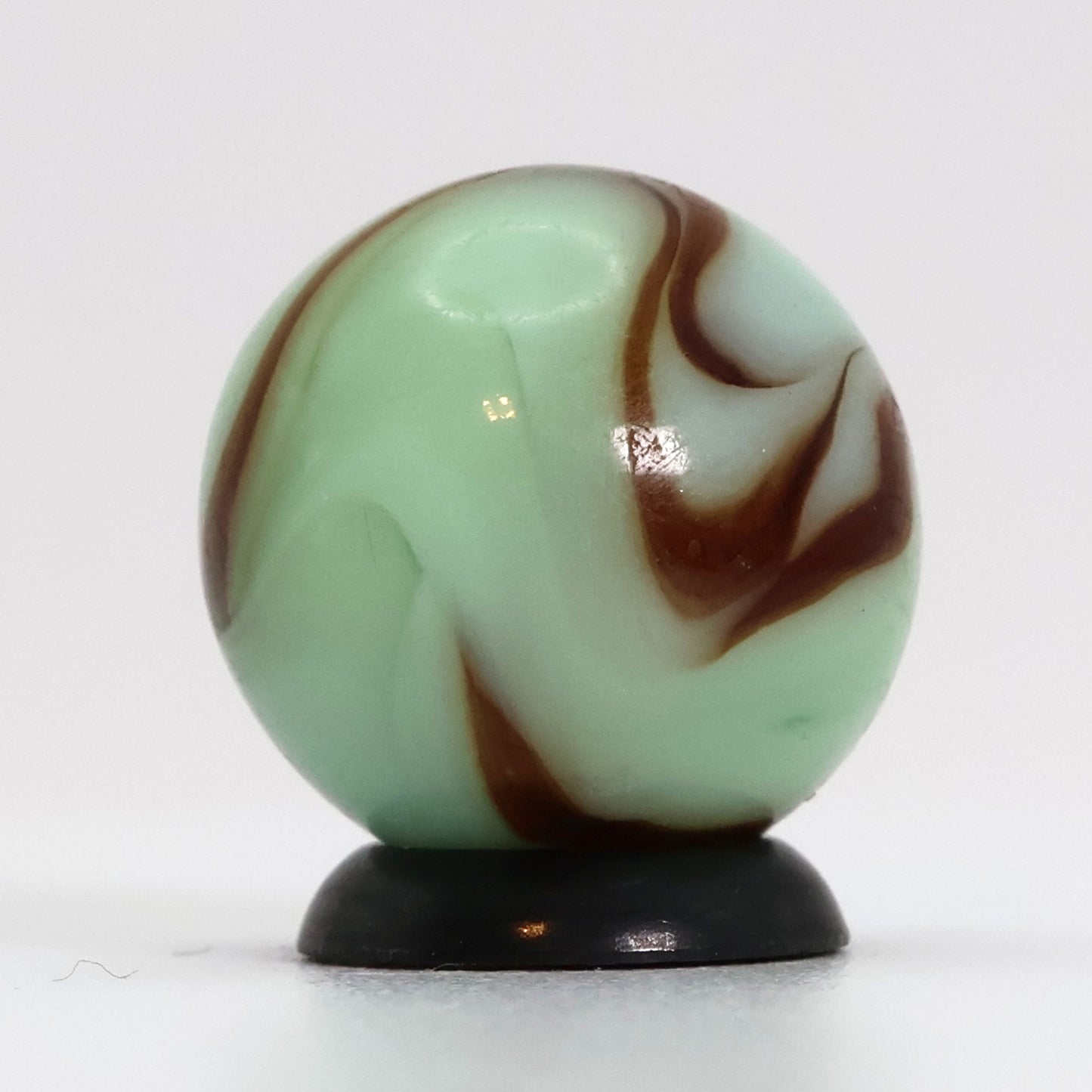 11/16" Uranium Swirl Marble "mint choc chip" NM