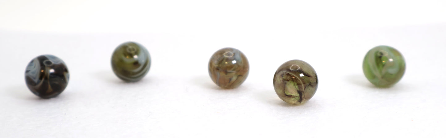 5pk 5/8" Translucent Swirl Marbles NM-M