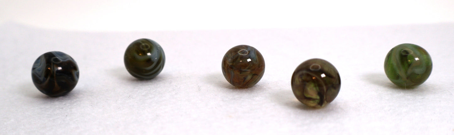 5pk 5/8" Translucent Swirl Marbles NM-M
