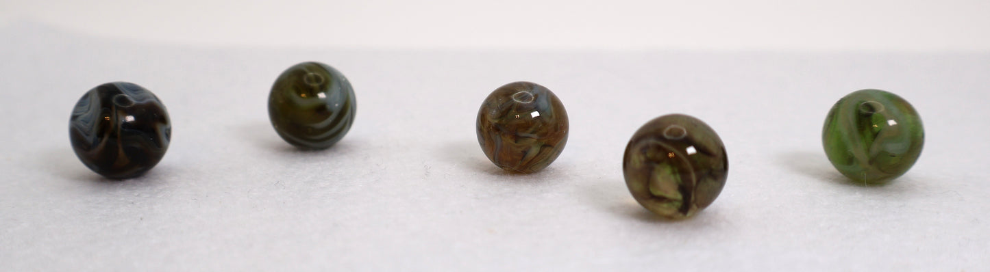 5pk 5/8" Translucent Swirl Marbles NM-M