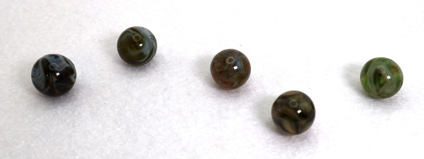 5pk 5/8" Translucent Swirl Marbles NM-M