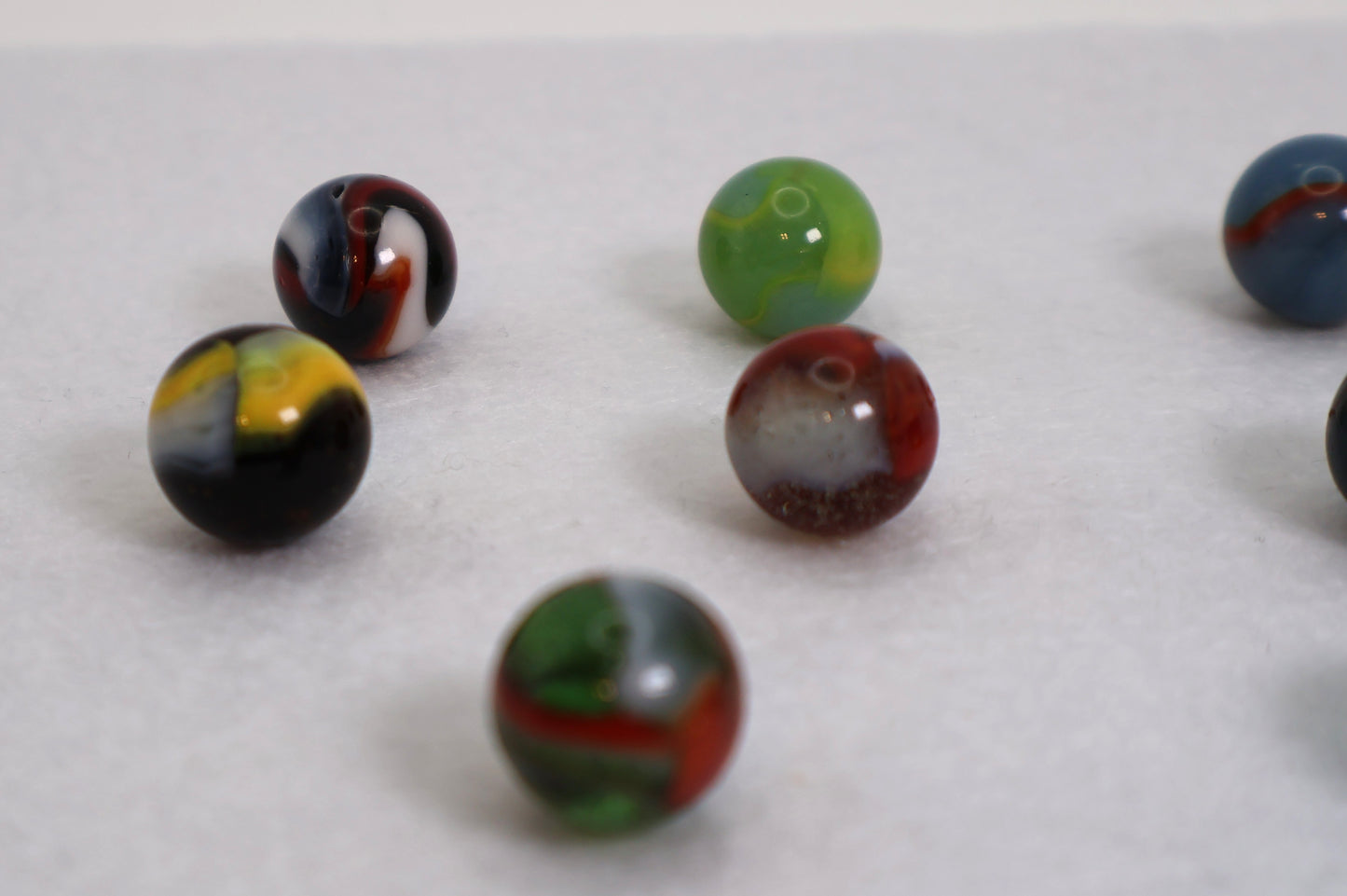 9pk 5/8" Variety Mix Peltier Patches & Rainbo Marbles NM-M