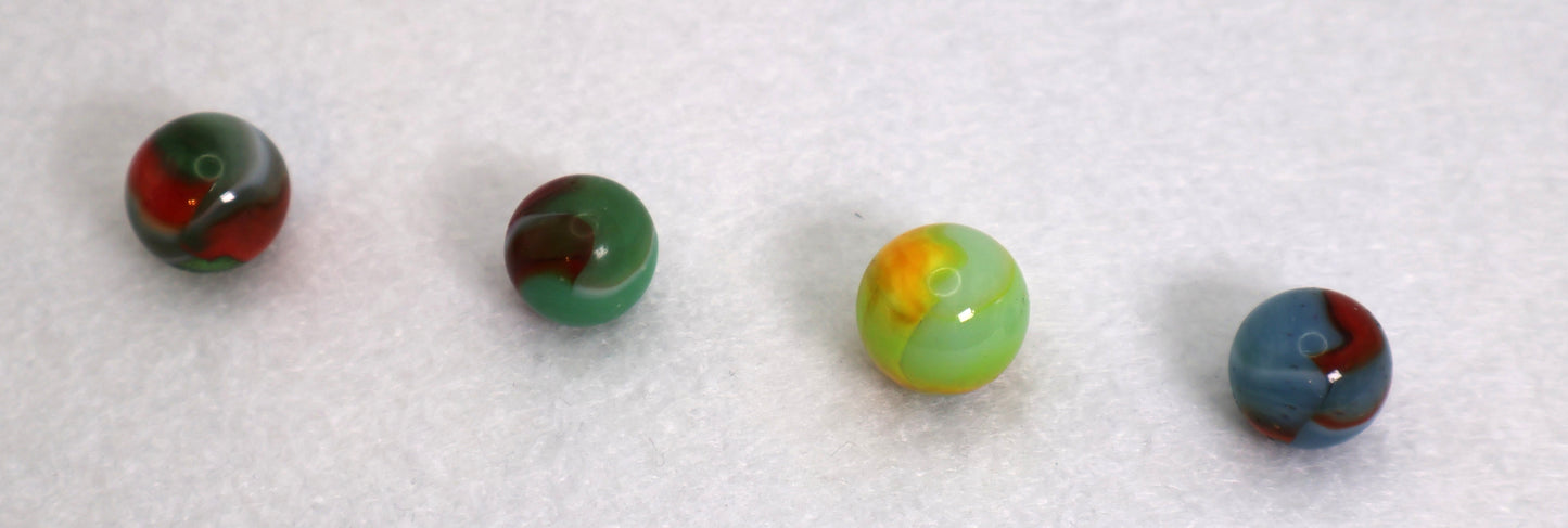 4pk 5/8" Peltier Rainbo Marbles NM