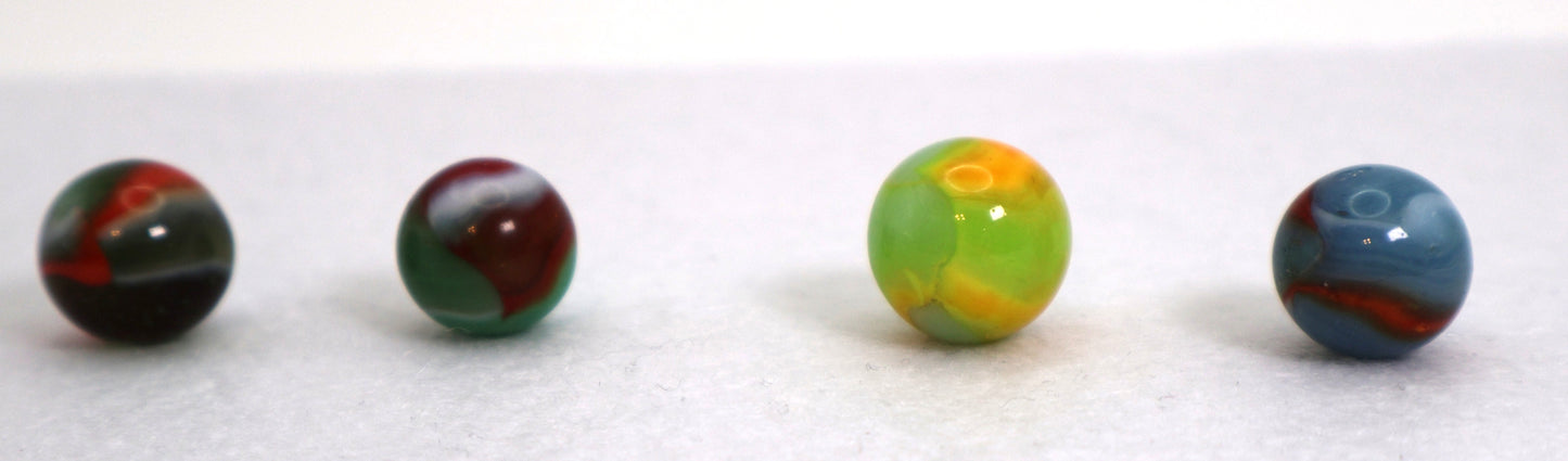 4pk 5/8" Peltier Rainbo Marbles NM