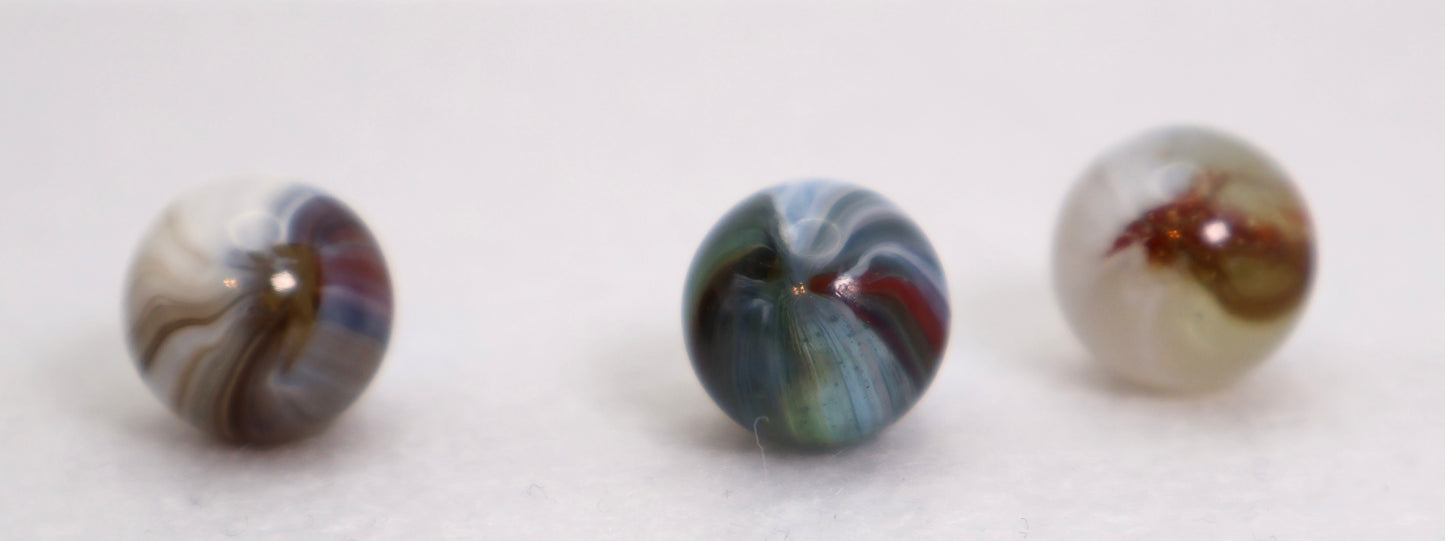 5pk 5/8-11/16" Marbles - Mix of Masters & Pinchers MINT