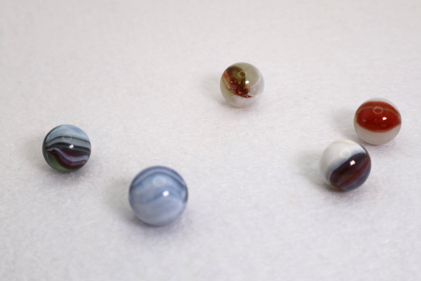 5pk 5/8-11/16" Marbles - Mix of Masters & Pinchers MINT