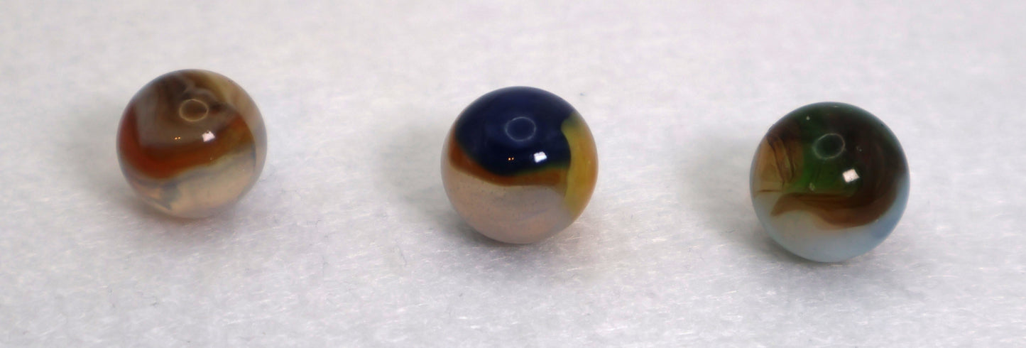 3pk 5/8" Vitro Agate Opal Marbles NM-NM+