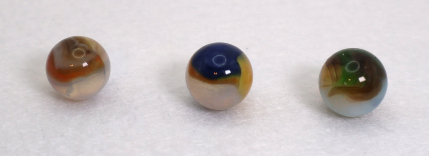 3pk 5/8" Vitro Agate Opal Marbles NM-NM+