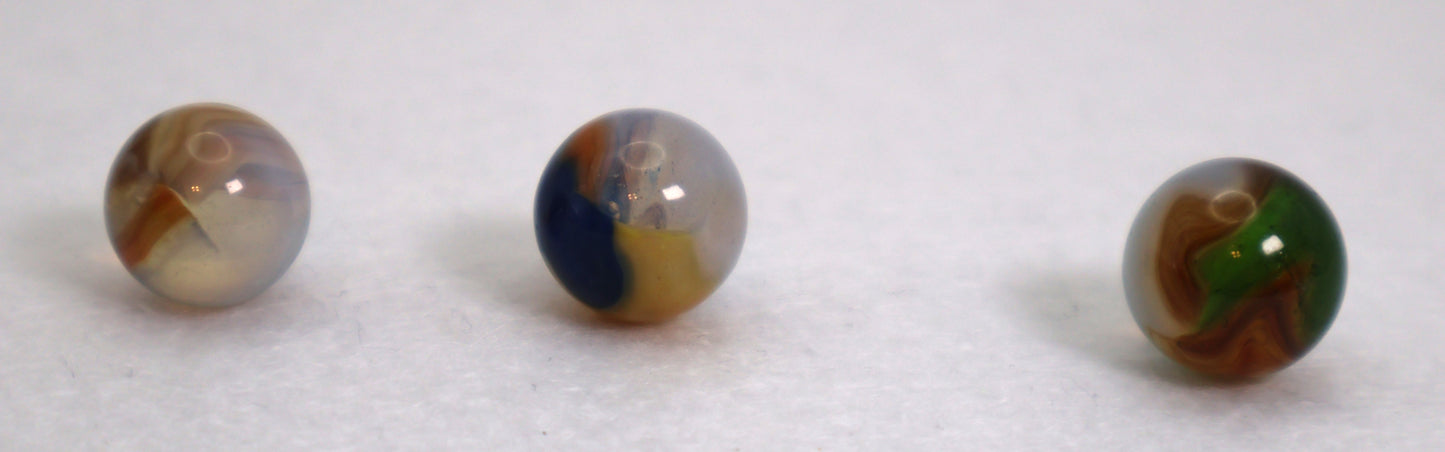 3pk 5/8" Vitro Agate Opal Marbles NM-NM+