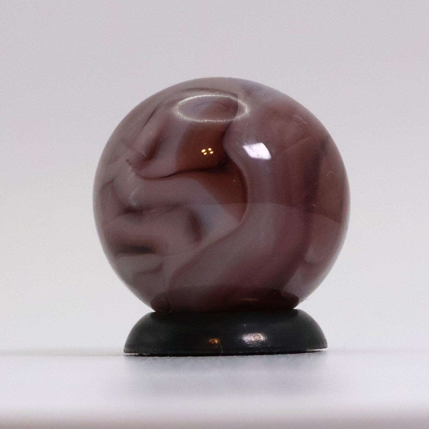5/8" Swirl Marble Purple Translucent NM+