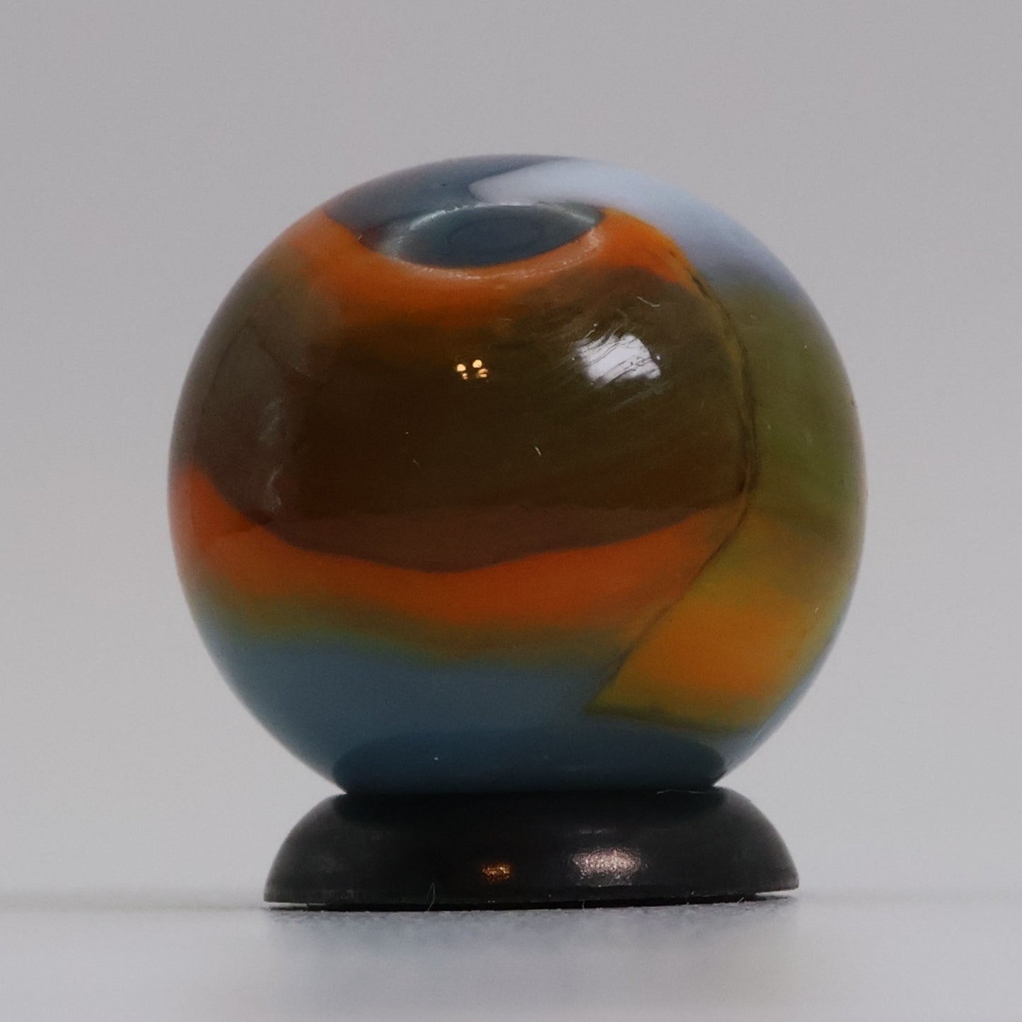 11/16" Peltier Rainbo Marble Blue Orange White NM+