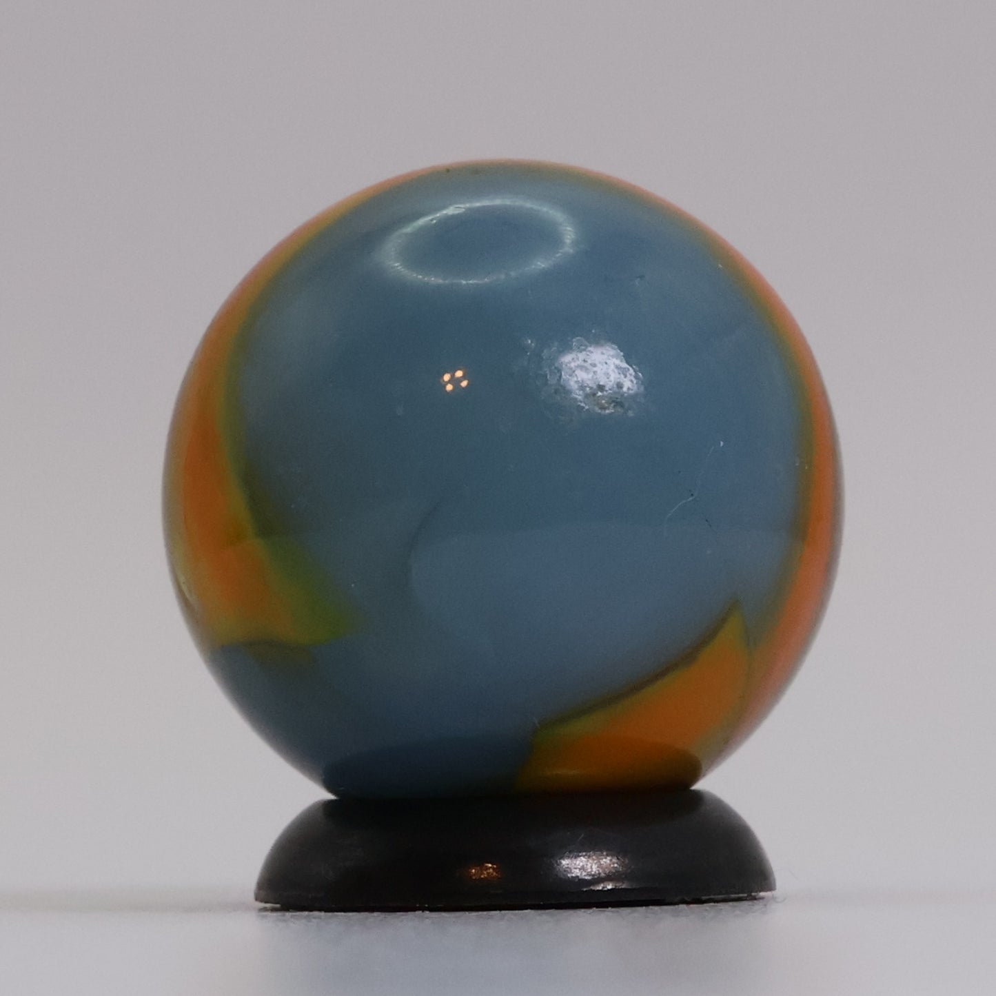 11/16" Peltier Rainbo Marble Blue Orange White NM+