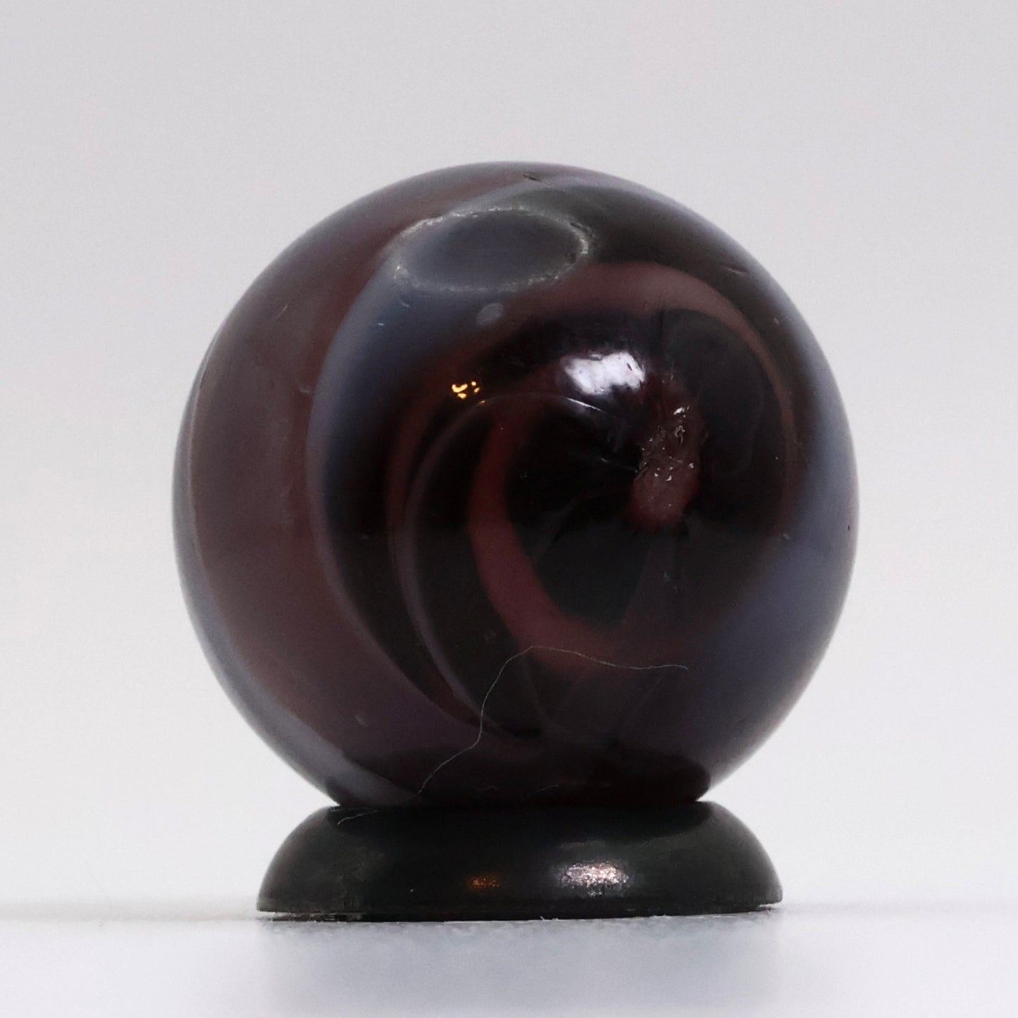 11/16" MF Christensen Purple Slag Marble 9 & Tail NM+