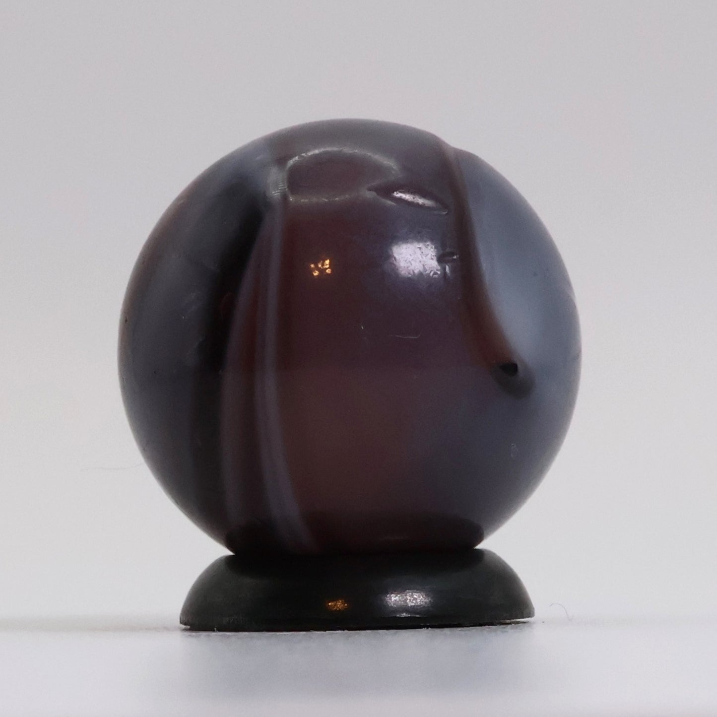11/16" MF Christensen Purple Slag Marble 9 & Tail NM+