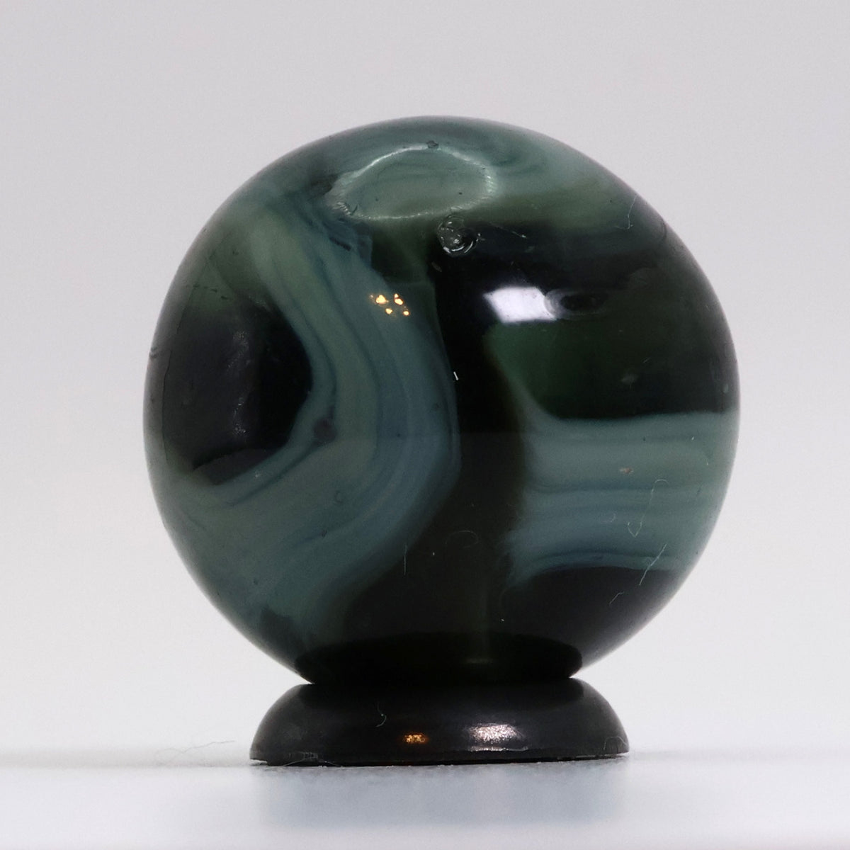 3/4" Translucent Swirl Marble Brown & Green NM+