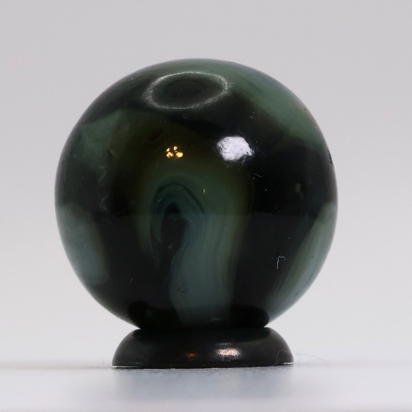 3/4" Translucent Swirl Marble Brown & Green NM+