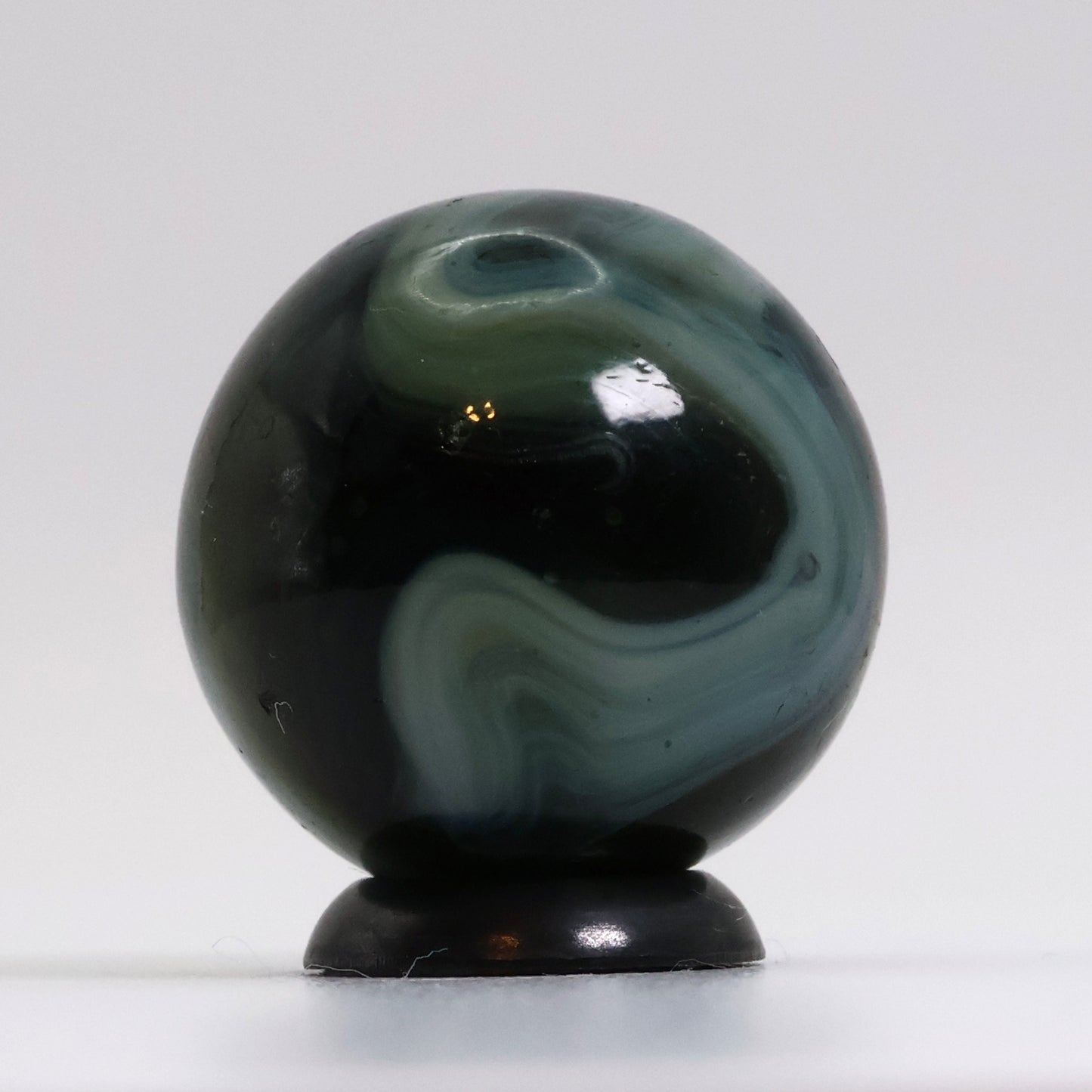 3/4" Translucent Swirl Marble Brown & Green NM+